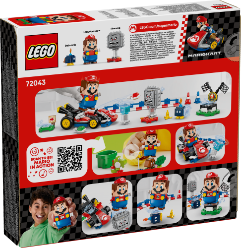 LEGO® Super Mario 72043 Mario Kart™ – LEGO® Mario™ interattivo e Kart standard