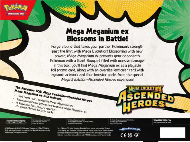 Pokémon TCG: ME02.5 Ascended Heroes - ex Box - Mega Meganium ex