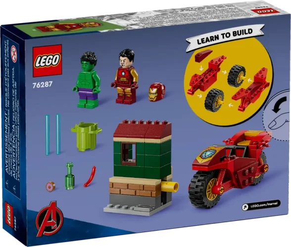 LEGO® Marvel 76287 Iron Man avec une moto et Hulk