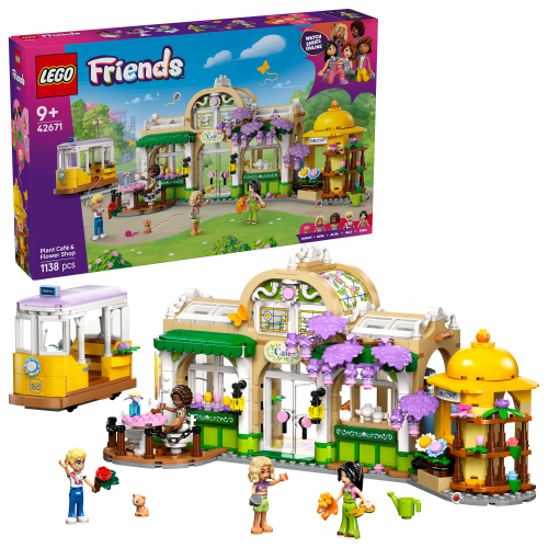 LEGO Friends 42671 Kavárna plná rostlin a květinářství