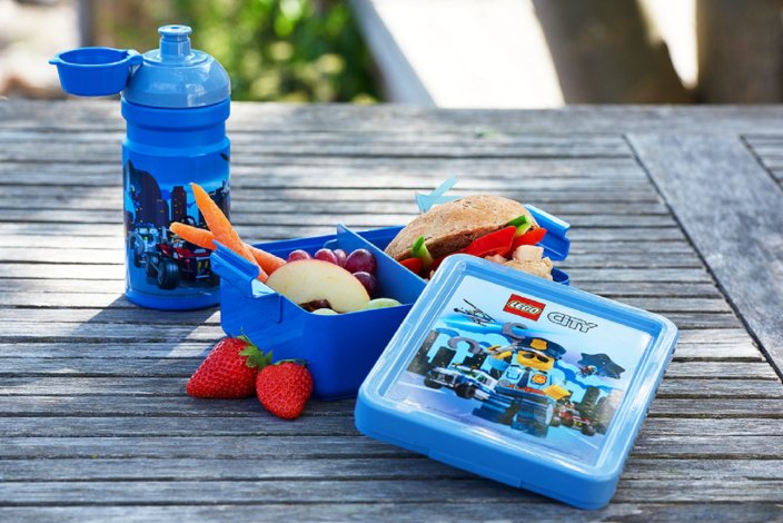 LEGO® City Snack-Set (Flasche und Box) - blau