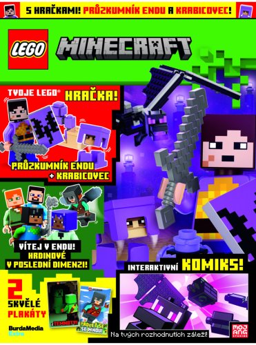 KOMIKS LEGO® Minecraft® 02/2025 - Minifigurka PRŮZKUMNÍK ENDU + KRABICOVEC