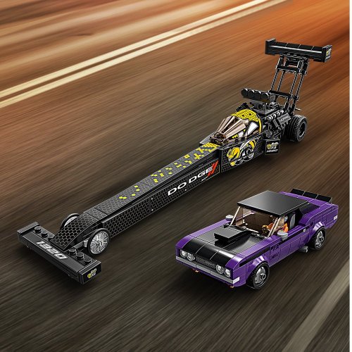 LEGO® Speed Champions 76904 Mopar Dodge//SRT Top Fuel Dragster et 1970 Dodge Challenger T/A