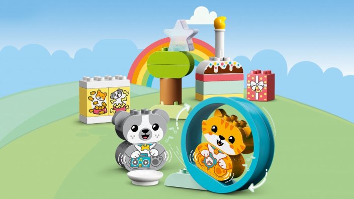 LEGO® DUPLO® 10977 O Meu Primeiro Cãozinho e Gatinho com Sons