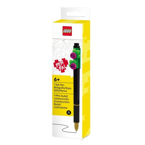 LEGO® Botanicals Gelové pero, černé - růžová květina