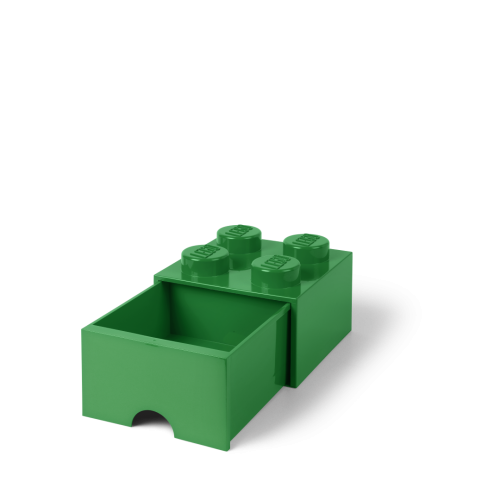 LEGO® Aufbewahrungsbox 4 mit Schublade - dunkelgrün