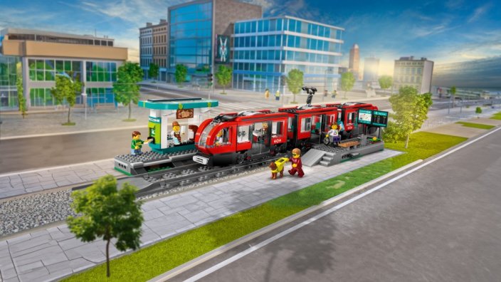 LEGO® City 60423 Tramwaj miejski ze stacją