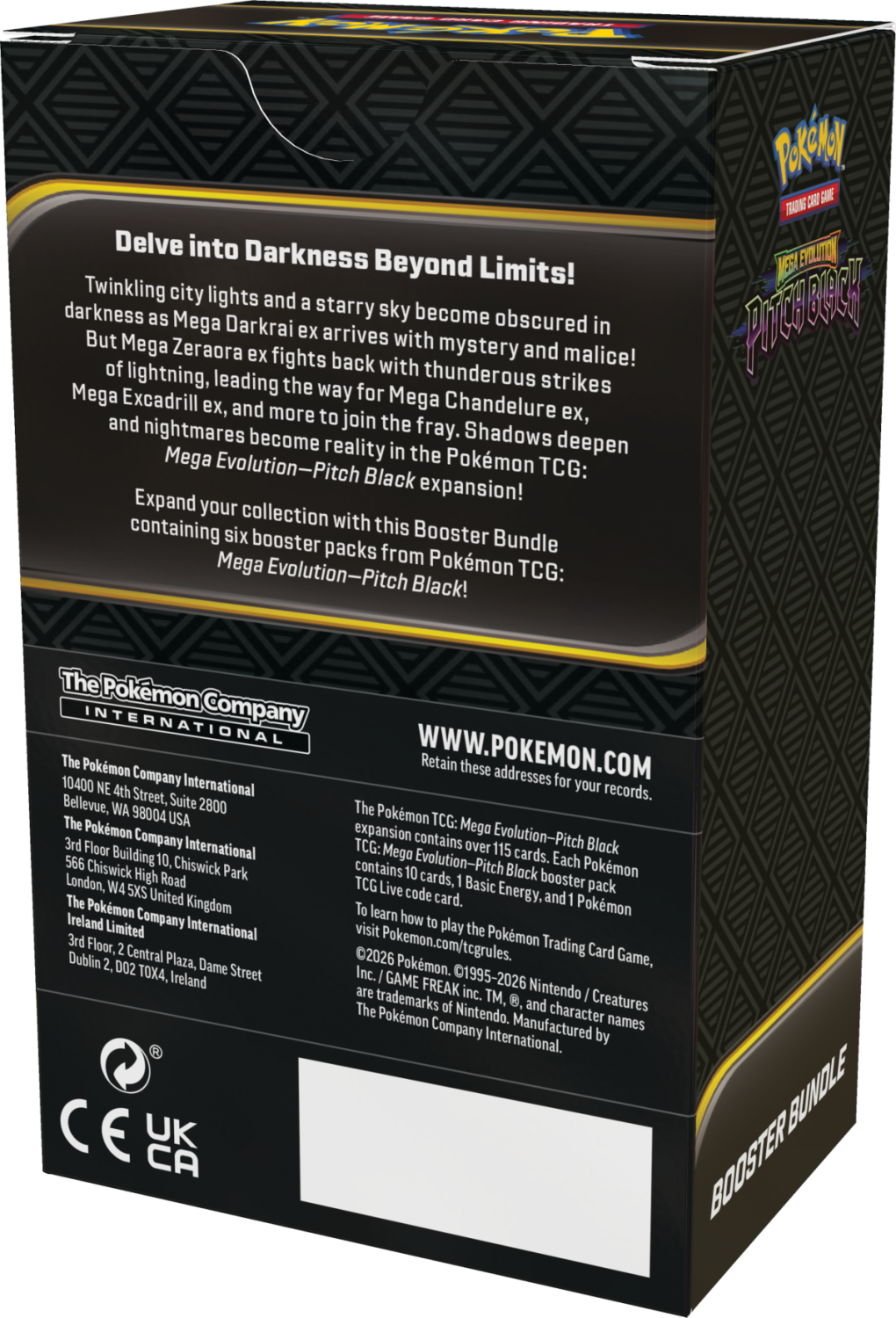 Pokémon TCG ME05 Pitch Black Booster Bundle balení