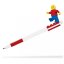 LEGO® gelpen met minifiguur, rood - 1 stuk