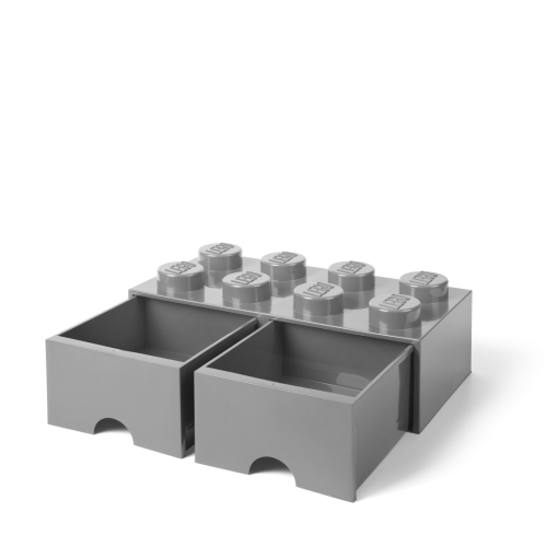 LEGO® Boîte de rangement 8 avec tiroirs - gris