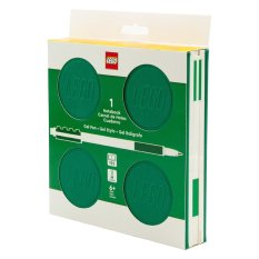 LEGO® Zápisník s gelovým perem jako klipem a náhradní náplní - zelený