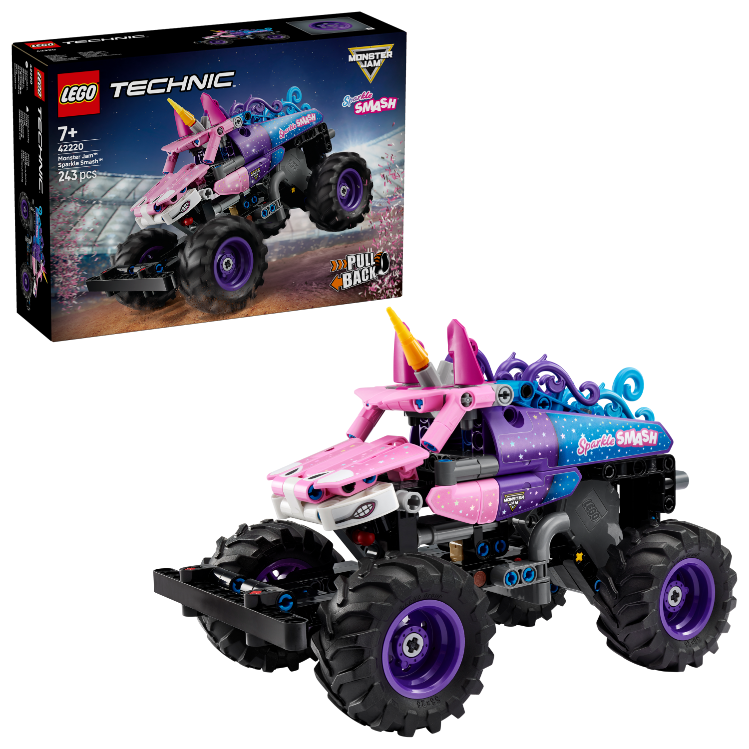 LEGO® Technic 42220 Monster Jam™ Sparkle Smash™ プルバック