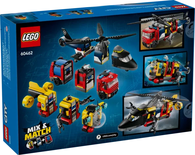 LEGO® City 60462 Kombinationsset mit Hubschrauber, Löschauto und U-Boot