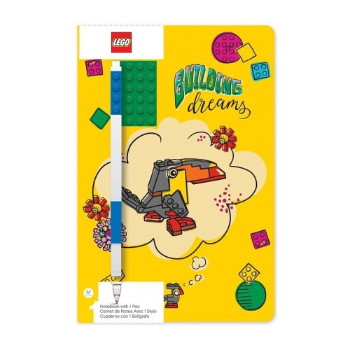 LEGO® Stationery A5-ös jegyzetfüzet kék tollal - Building Dreams