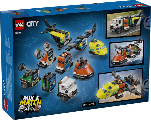 LEGO® City 60505 Kombinationsset mit Flugzeug, Wartungsfahrzeug und Luftkissenboot