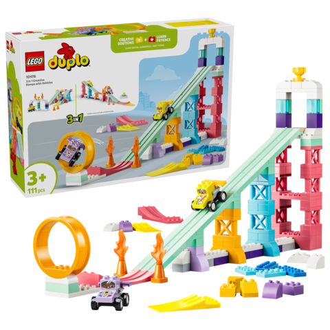 LEGO® DUPLO Town 10478 Kreative Sprungschanzen mit kleinen Flitzern 3-in-1-Set