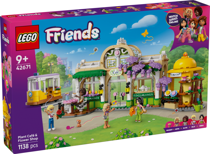LEGO Friends 42671 Kavárna plná rostlin a květinářství