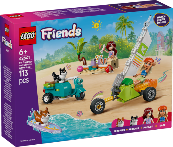 LEGO® Friends 42641 Surf- en scooterplezier met de honden