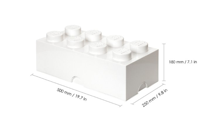 LEGO® Boîte de rangement 8 - blanc