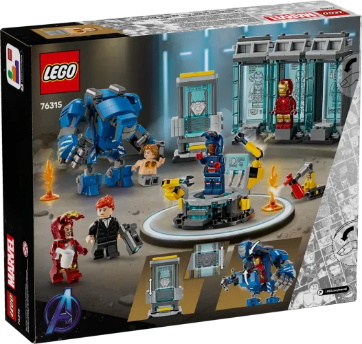 LEGO® Marvel 76315 Laboratorium Iron Mana: Zbrojownia