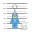 LEGO® Iconic Shark Man Figurine lumineuse