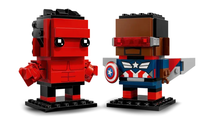 LEGO® BrickHeadz 40668 Personaggi di Captain America e Hulk Rosso