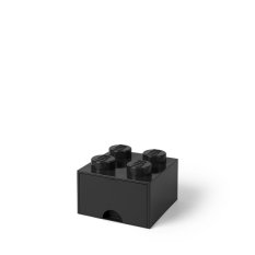 LEGO® Storage box 4 with drawer - black