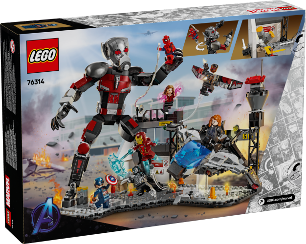 LEGO® Marvel 76314 Amerika Kapitány: Polgárháború csatajelenet
