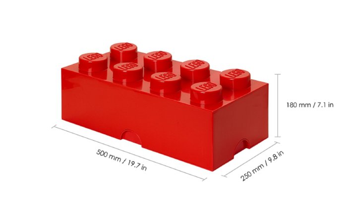 LEGO® Boîte de rangement 8 - rouge