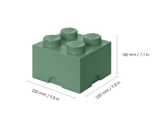 LEGO® Caixa de arrumação 4 - verde exército
