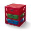 LEGO® Organizer mit drei Schubladen - Rot