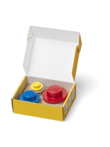 LEGO® falikar, 3 db - sárga, kék, piros