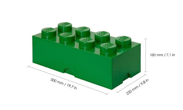 LEGO® Aufbewahrungsbox 8 - dunkelgrün