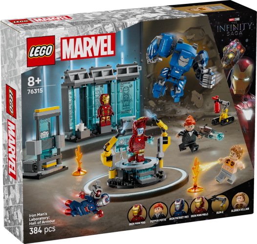 LEGO® Marvel 76315 Laboratorium Iron Mana: Zbrojownia