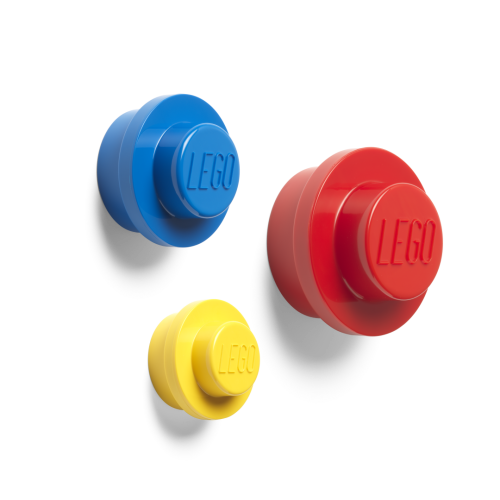 LEGO® falikar, 3 db - sárga, kék, piros