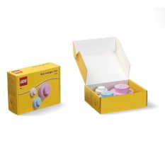 LEGO® vešiak na zoď, 3 ks - biela, svetlomodrá, ružová