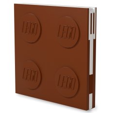 LEGO® Carnet avec stylo gel comme clip - marron