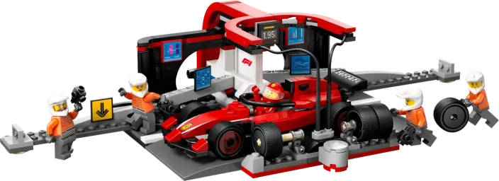 LEGO® City 60443 F1® Boxenstopp mit Boxencrew und Ferrari Flitzer