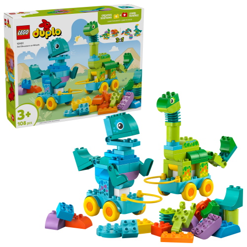 LEGO® DUPLO Town 10451 Dinosaures sur roues 3-en-1