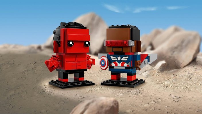 LEGO® BrickHeadz 40668 Personaggi di Captain America e Hulk Rosso