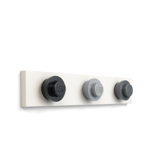 LEGO® appendiabiti da parete - nero, grigio, grigio scuro