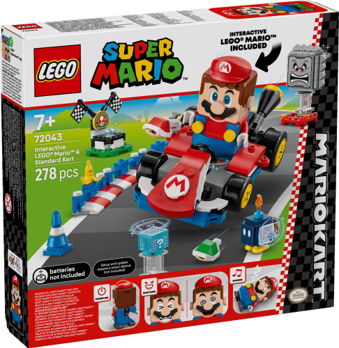 LEGO® Super Mario 72043 Mario Kart™ – LEGO® Mario™ interattivo e Kart standard