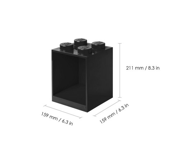 LEGO® Brick 4 półka wisząca - czarne