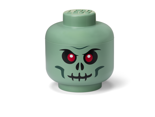 LEGO® Opslag hoofd (maat L) - skelet - groen