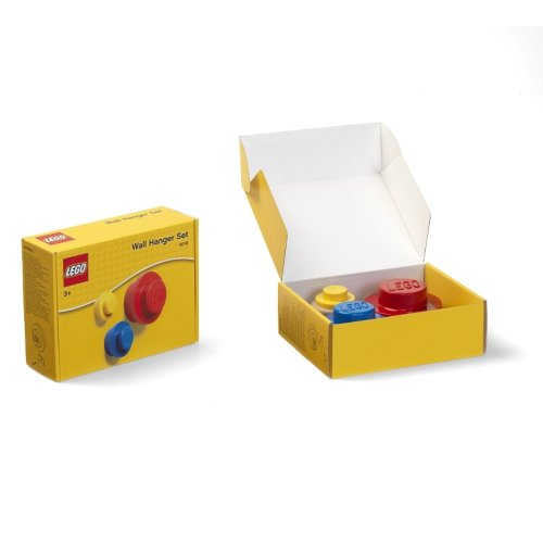 LEGO® appendiabiti da parete, 3 pezzi - giallo, blu, rosso