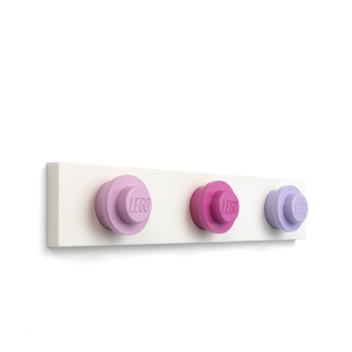 LEGO® appendiabiti da parete - rosa chiaro, rosa scuro, viola