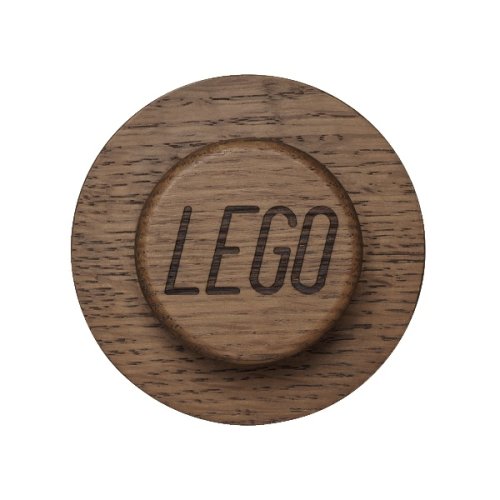LEGO® appendiabiti da parete in legno, 3 pezzi (rovere - tinto scuro)