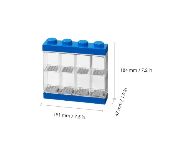 LEGO® caixa de coleção para 8 minifiguras - azul