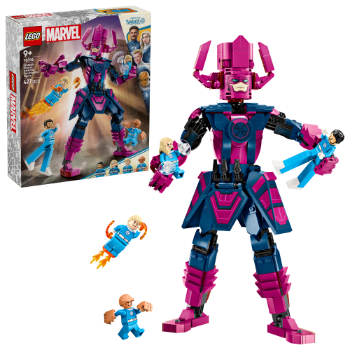 LEGO Marvel 76316 Fantastická čtyřka vs. sestavitelná figurka Galactuse