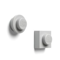 LEGO®-Magnete, 2er-Set - grau